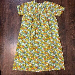 Metropolitan Floral Short-Sleeve House Dress/Mumu with pockets